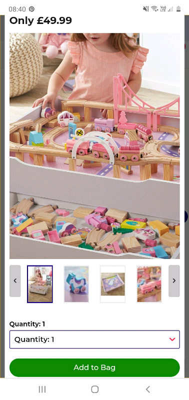 pink train table
